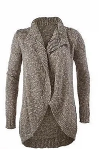 CAbi Damen Gr. XS braun offen Swing Strick meliert Swear by Pullover Stretch - Bild 1 von 12