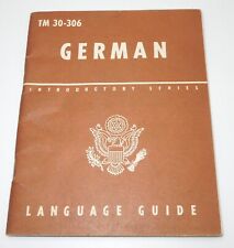 1953 Reimpresión de la Segunda Guerra Mundial Guía de idioma alemán del ejército de EE. UU.