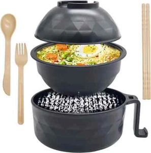33Oz Microwave Ramen Cooker,Ramen Bowl Set,Instant Noodles Bowl with Chopsticks, - Picture 1 of 6