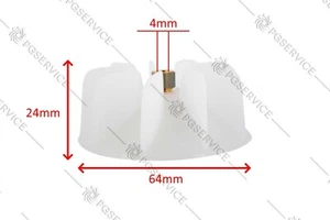 Gammapiù Elmot ventola 64mm perno 4mm 24mm phon asciugacapelli universale