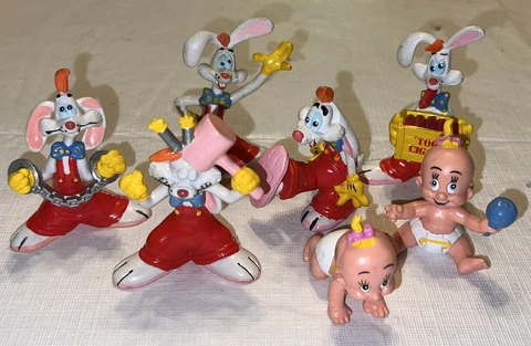 Vintage 1987 Disney Who Framed Roger Rabbit PVC Figure Lot Of 7 Nice Cover