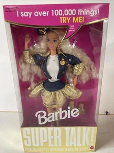 NRFB Vintage 1994 Barbie Super Talk Doll From Mattel Blonde Hair Toys #12379 - Picture 1 of 3