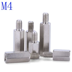 M4 Hombre-Mujer 304 Acero Inoxidable Columna Hexagonal Soporte Separador Tornillos Tuerca - Imagen 1 de 4