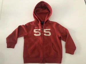 Polo Ralph Lauren Boys- Red- Zip Up Hooded Jumper- Size 3 - Picture 1 of 5
