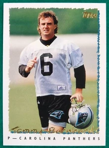 Tarjeta de fútbol americano Tommy Barnhardt - 1995 Topps #42 - Carolina Panthers - Imagen 1 de 3