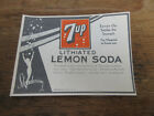 New Vintage 7Up Lithiated Lemon Soda Label  4 1/4" X 3 1/8"
