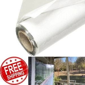 48 In. X 25 Ft. Crystal Clear Plastic Vinyl Sheeting Mil Roll Ft Weatherstrip - Picture 1 of 24