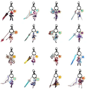 Genshin Impact Zhongli Hutao Shogun Kazuha Acryl Schlüsselanhänger Schlüsselring Rennen Riemen - Bild 1 von 52