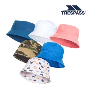 Trespass Kids Boys Girls Bucket Hat Unisex Pattern Breathable Cotton Zebedee - Picture 1 of 11