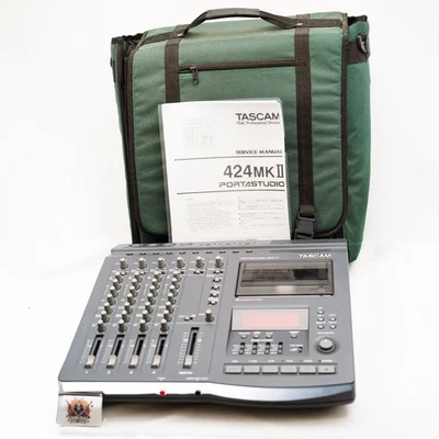 TASCAM 424 MKII Portastudio 4-Track Cassette Tape Recorder Mixer Tested Japan - Image 1 of 4