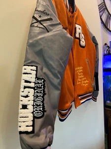 Rockstar Original Orange Varsity Jacket Shexter M Mens Trendy Outerwear - Picture 1 of 4