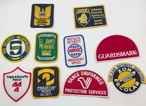 Lot of 10 Security & Protective Services Uniform Patches - Various Companies - Picture 1 of 4