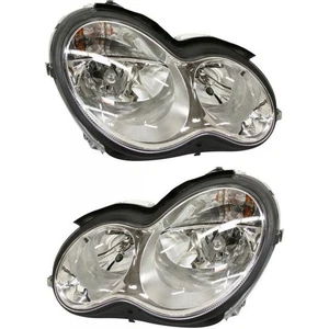 For 2005-2007 Mercedes-Benz C240 Headlight Driver & Passenger Side Pair - Picture 1 of 4