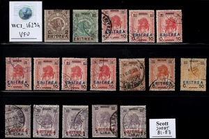 WC1_16294. ITALIA COL.:ERITREA. Stock 1924 LYONS & ELEPHANTS embalaje original sellos. Usado - Imagen 1 de 1