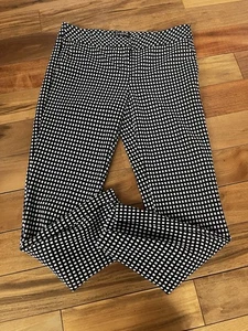 Express Columnist Women Dressy Polka Dots Ankle Pants Size 4 Used - Picture 1 of 8