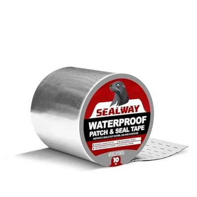 银色房车车顶密封胶带,4 英寸 x 10 英尺防水修复密封胶带 – 额外  — 第 1/4 张图片