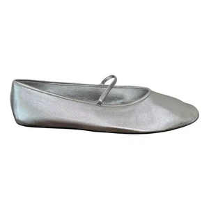 Jeffrey Campbell Dancerina Ballet Flats Silver Metallic Size 9 – New in Box - Picture 1 of 10