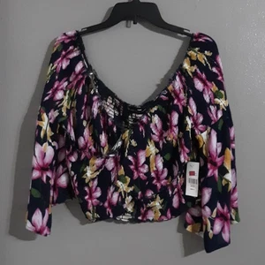 Nuevo-Top corto de diseñador de verano floral de moda para mujer talla 3 - Imagen 1 de 9
