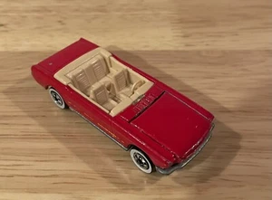 1983 Hot Wheels 65 Mustang Convertible DieCast Red White Walls - Picture 1 of 5
