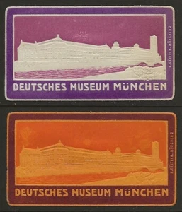 Germany Munich Deutsches Museum München Cinderella Embossed Seals F/VF HR - Imagen 1 de 2