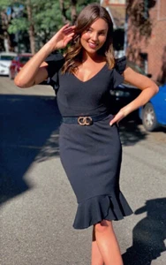 New Dress Navy Size 12 Wedding Engagement Event Church Christening Work Fashion - Picture 1 of 8
