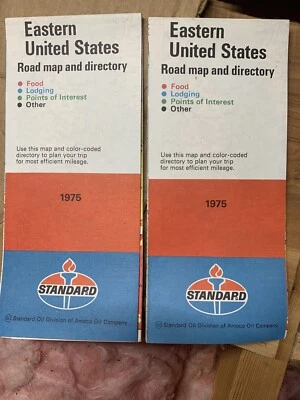 Vintage Standard Oil Eastern USA Road Map And Directory  - Image 1 of 3
