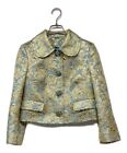 DOLCE & GABBANA Women's Lame Jacquard Short Jacket Blouson Blue Italy Size:/425
