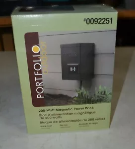 Portfolio Outdoor 200 Watt Magnetic Power Pack #0092251 Black Finish Low Voltage - Picture 1 of 4