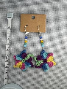 handmade crochet earrings - Picture 1 of 4