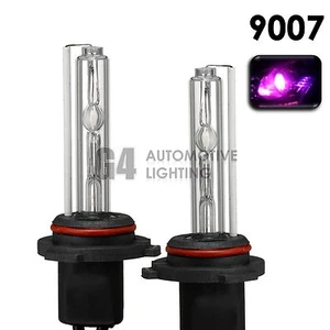 2X NEW HID XENON HB5 9007 Headlight Replacement Bulbs AC 35W 12000K Pink Purple - Picture 1 of 12