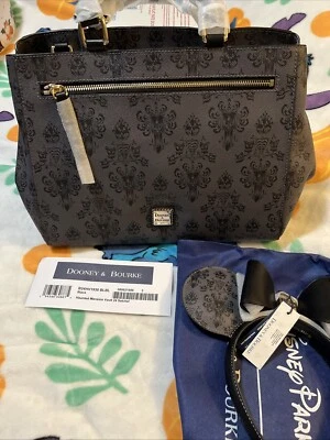 Disney Dooney Haunted Mansion Vault 24 Satchel & Matching Ears NWTS - Image 1 of 4
