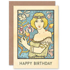 Birthday Art Nouveau French Paul Berthon Salon Des Cent For Her Greeting Card