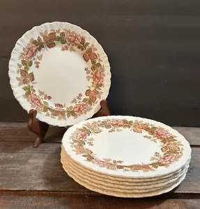 (7) Wedgwood Of Etruria & Barlaston Wildbriar 8" piatti insalata bordati floreali vintage - Foto 1 di 8