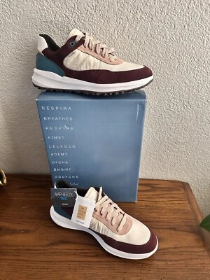 Zapatilla deportiva Geox Respira Desya negra y dorada rosa de caña baja nueva sin caja talla 10,5 Foto 1 de 4