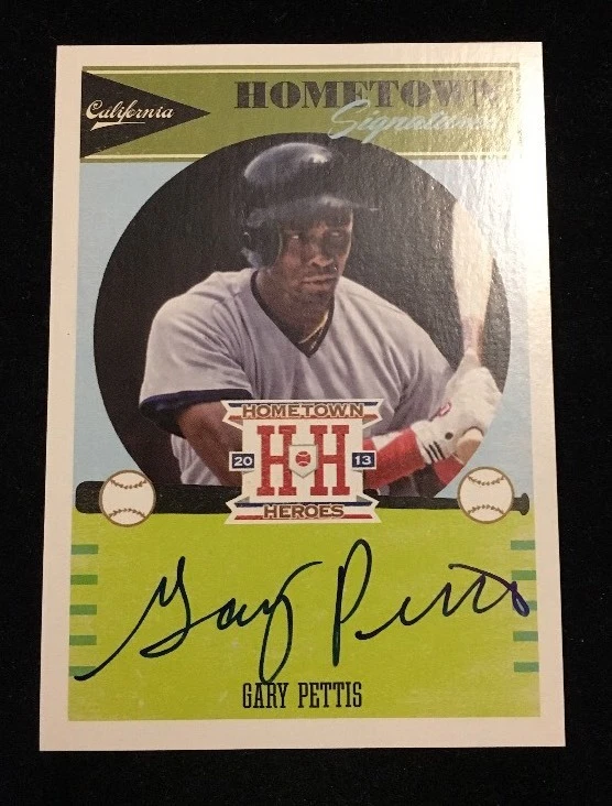 GARY PETTIS 2013 PANINI Autograph Signed AUTO Baseball Card HSGP HOMETOWN HEROES - Image 1 of 1