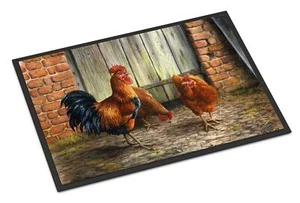 Caroline's Treasures BDBA0056MAT Rooster and Chickens by Daphne Baxter Doorma... - Picture 1 of 7