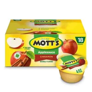 Mott's Cinnamon Applesauce, 4 Ounce Cups, 18 Count - Picture 1 of 9