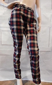 NWT Sunny Girl Slow and Edgy Wins the Race Plaid Pants Sz M S XS Read measure - Picture 1 of 5