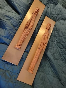 Vintage Jaru Abstract Mid Century Modern MCM Sculpture Carving Wall Hanging - Picture 1 of 17