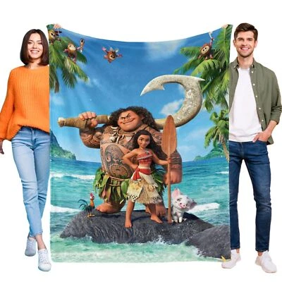 Moana Fannel Blanket Soft Bed Sofa Throw Birthday Gift For Girls All Season Use