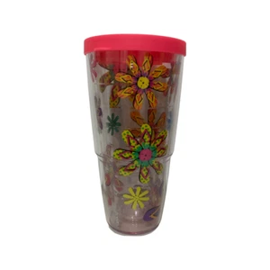 Tervis Floral Flip Flop Travel Tumbler Mug  - Picture 1 of 6