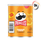 3X Cans Pringles Grab N' Go Cheddar Cheese Flavored Potato Crisps Chips 1.4Oz