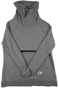 Nike Ropa Deportiva Moderna Cuello Embudo Gris Sudadera Pullover - Mujer Pequeña S - Imagen 1 de 10