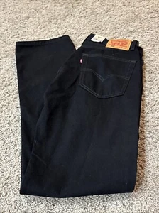 Levi's Men’s 505 Black Denim Regular Fit Straight Leg Jeans 33 X 34 - Picture 1 of 9