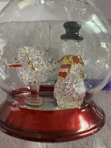 blown glass snowman ornament Inclosed In Blown Case - Picture 1 of 5