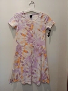 New Art Class Girls Tie Dye Ribbed Knit Dress Size XL 14-16 Amethyst Purple - Picture 1 of 5