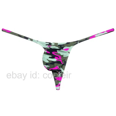 Men's Micro Thong Underwear String Waist T-back Contour Pouch Lingerie Jockstrap - Image 1 of 4