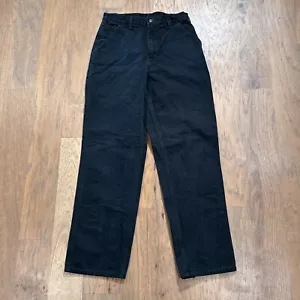Vintage Carhartt Pants Mens 33 B11 Black Duck Canvas Carpenter Relaxed Workwear - Picture 1 of 13
