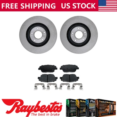 Rotores de freno delanteros + pastillas de freno de cerámica y herrajes para Kia Optima 2015 Foto 1 de 4