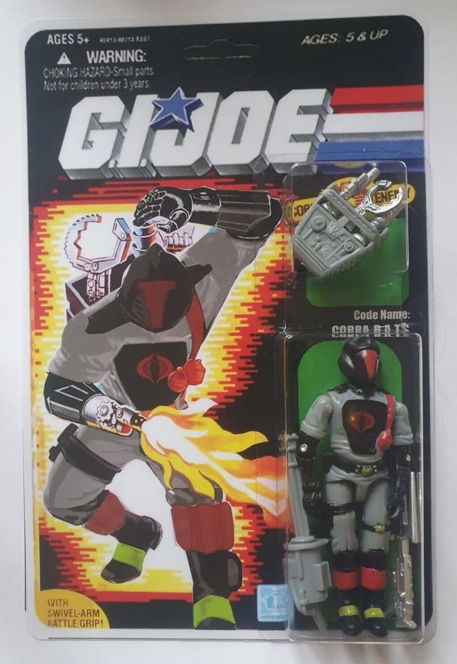 2022 GI Joe BM Vintage Black Major VINTAGE Style COBRA BATS B.A.T.S. Carded moc - Image 1 of 1
